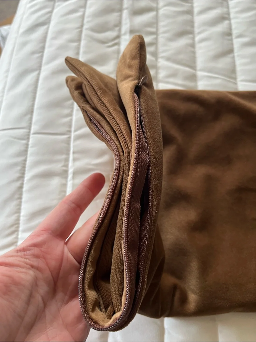2 Cocoa Brown Pillow Covers 18x18